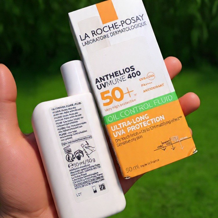 La Roche-Posay Anthelios UVMUNE 400 SPF 50+ Oil Control Fluid | 50ml | Ultra-Long UVA Protection, Dry Touch, 12H Mattifying for Oily & Sensitive Skin | Made in France